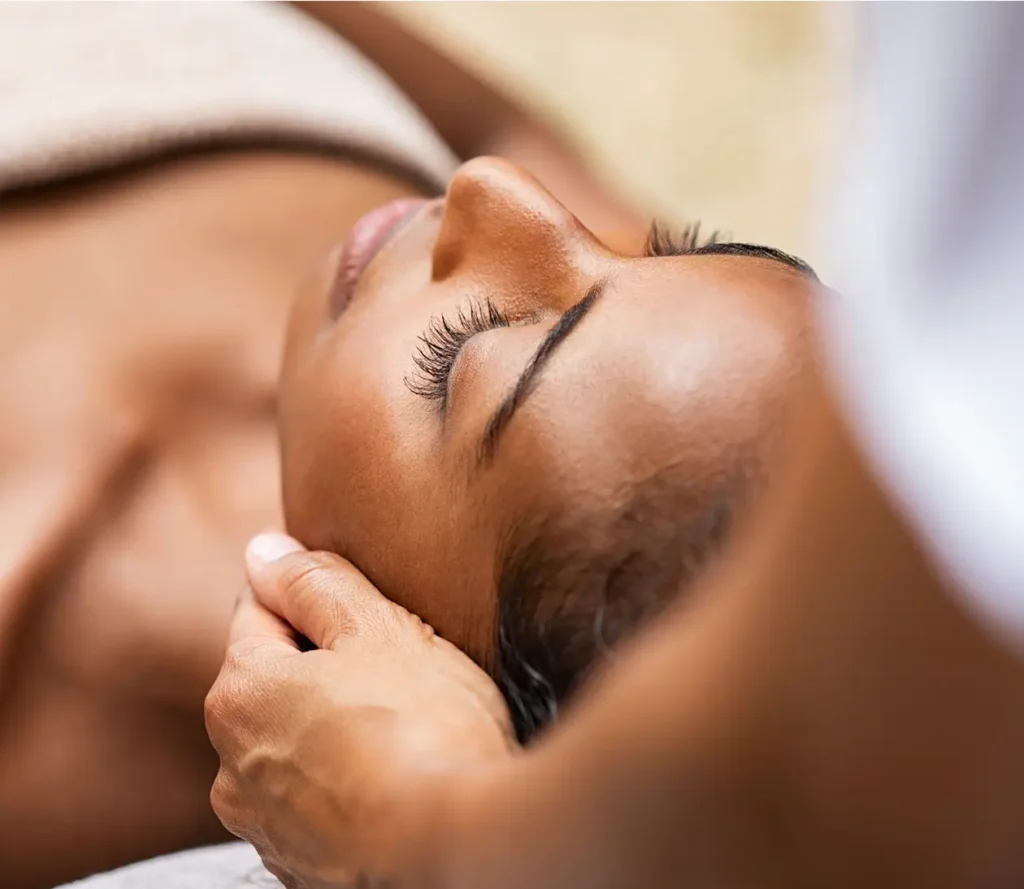 Woman recieving a massage